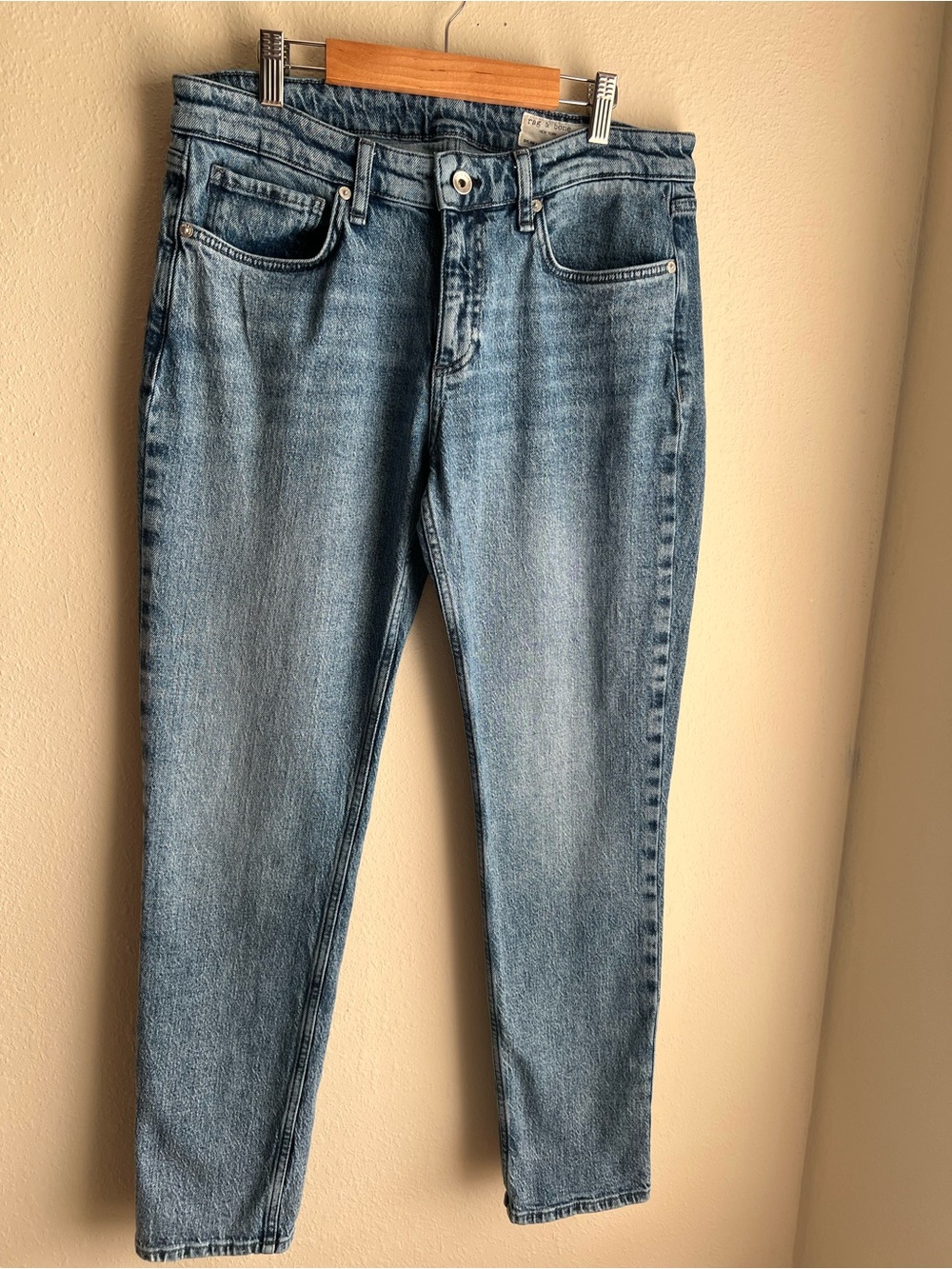 rag & bone Light Blue High-Rise Slim Jeans